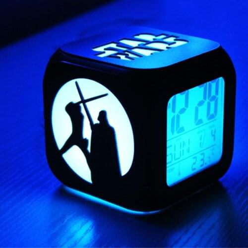 Hasbro Star Wars Figures Darth Vader Luke Skywalker Battle Action Figure Cool LED Clock Toys for Children Star Wars Toys Model