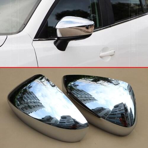 ABS Chrome Parts Fit For Mazda 2 Demio DL/DJ Part 2015 2016 2017 Rear View Side Mirror Cover Trim Rearview Mirror Accessories