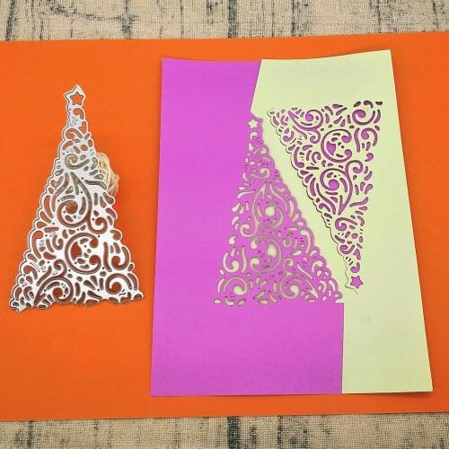 Exquisite Christmas tree-shaped hollow pattern metal cutting mold, scrapbook album decoration, DIY handmade art
