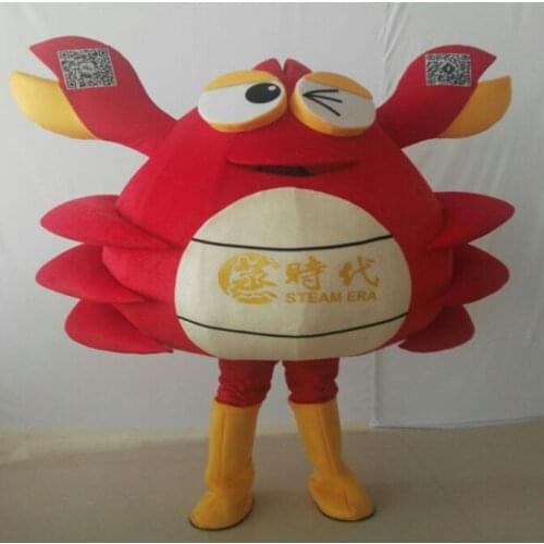 Make EVA Material Red Crab Mascot Costumes Unisex Cartoon Apparel Cosplay Custom Made Adult Size Advertising Dress