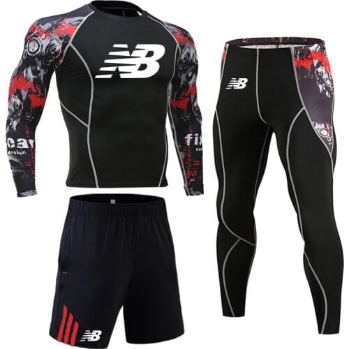 Mens clothing Winter first layer Thermal set Compression underwear Jogging suits For Men Tracksuit long johns rashgard male MMA