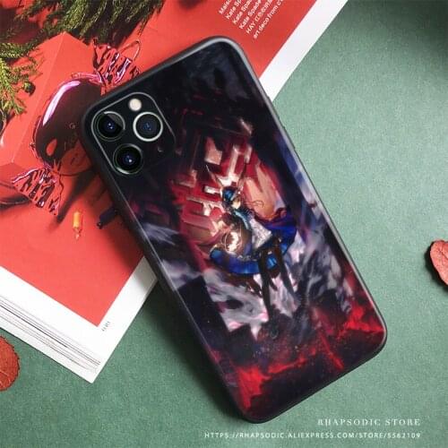 Amiya Arknights Soft Silicone Tempered Glass Phone Case Cover Shell For iPhone SE 6 6s 7 8 Plus X XR XS 11 12 Mini Pro Max