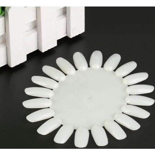 20/60/100/200PCS Fake Nail Round Wheel Polish Acrylic Practice Display Decor Decoration Chart Palette Natural DIY Nail Art Tools