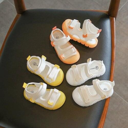 New Arrival Baby Shoes for 2021 Summer Solid Color Matching Mesh Air Boys and Girls Sandals Breathable Non-skid Childrens Shoes