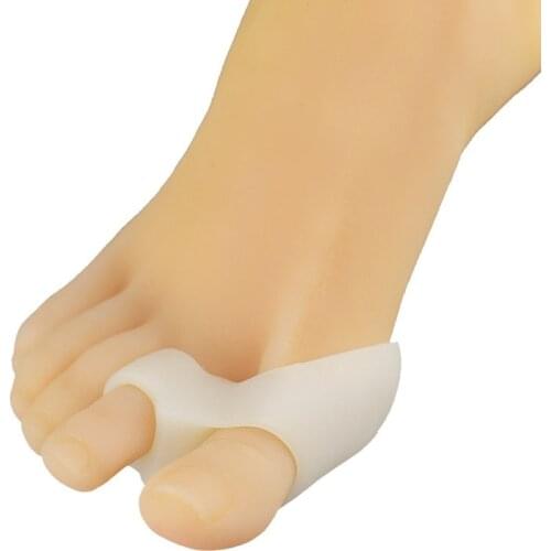 Toe Pad Hallux Valgus Orthotics Double Hole Silicone Toe Separator Overlapping Toe Corrector Men Women Foot Care Health Inserts