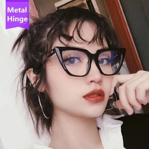 Plastic Blue Light Blocking Goggles Glasses Retro Cat Eye Glasses Frames Men Women Optical Fashion Computer Glasses
