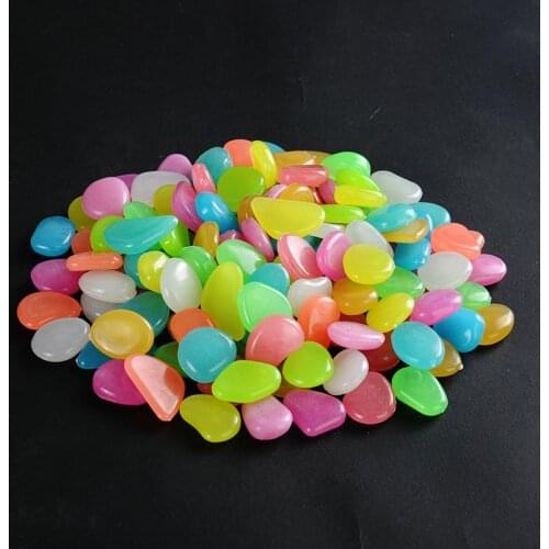 Garden Pebbles Stones for Yard Diy Decorative Luminous Stones Walkways Garden Decoration 100pcs D1
