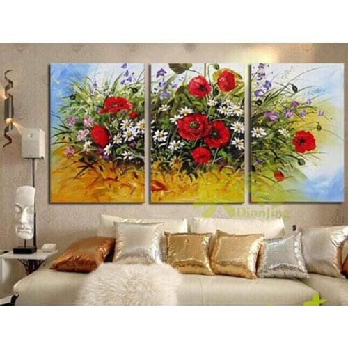 Modern fashion abstract oil painting on canvas Hand painted Euro style flower paintings NO frame