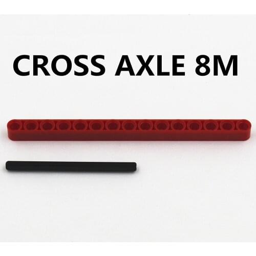 Building Blocks Bulk Technic Parts 15pcs Technic CROSS AXLE 8M compatible with lego for kids boys toy MOC370726