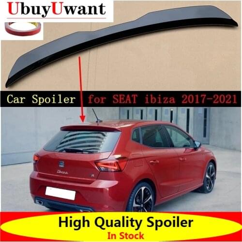 UbuyUwant Rear Roof Lip Spoiler For VW Seat IBIZA TGI/FR Hatchback 2017 2019 2021 Spoiler ABS Universal Car Tail Wing Decoration