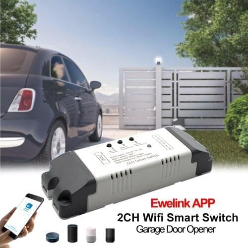 WiFi Garage Door Opener Sliding Swing Gate Barrier EWelink Smart Remote Control Switch 12v 24v 220v RF Receiver Relay Moudle New