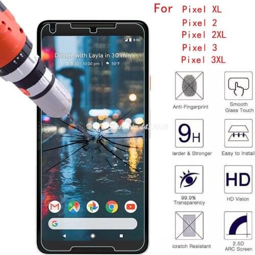 Tempered Glass For Google Pixel 2 2XL 3 3XL 3A XL Screen Protector For Pixel 3A 2 3 XL Protective Explosion-Proof Film Glass