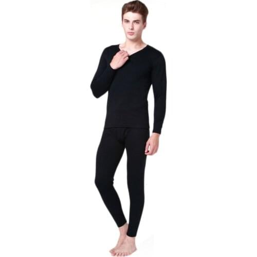 2Pcs/Set Thicken Warm Long Johns Winter Men Thermal Underwear Men Tops Bottom Thermo Clothing Thermal Underwear Sets