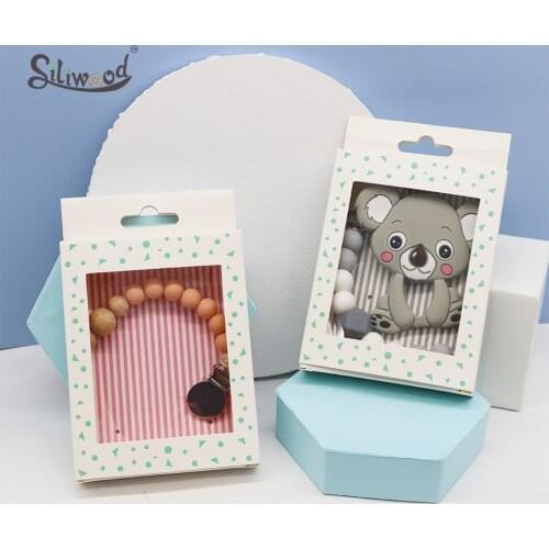 20pcs Baby Gift/Merchandise/Packing Box Paper Wedding Wrapping Jewelry Supply Nursuing Accessories Baby Teether Pacifier Clips