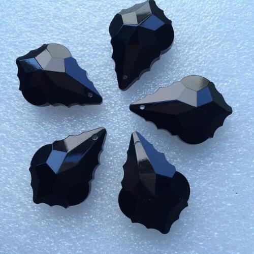 Free Shipping AAA Quality Maple Leaf Shape 50mm Black Crystal Chandelier Pendants/ Crystal Chandelier Trimming (192pcs/lot)