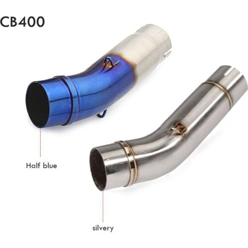 CB400 Full System Motorcycle Exhaust middle pipe Link Pipe Stainless steel for HONDA CB400 Full System cb 400 exhaust Slip-On