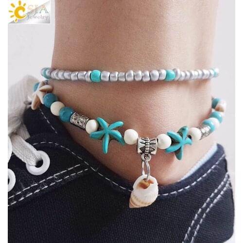 Браслеты на ногу CSJA Jewelry China At AliExpress