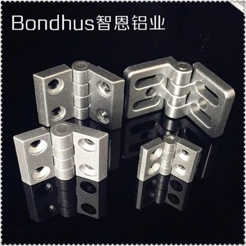 10PCS Aluminum Extrusion Profile for 5050 6060 Metal Hinge Zinc Alloy Hinge With Screw and Nut