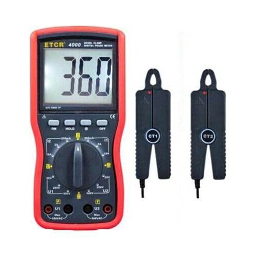 ETCR4000 Intelligent Double Clamp Digital Phase Voltammetry Table Phase Table Double Clamp Digital Phase Meter