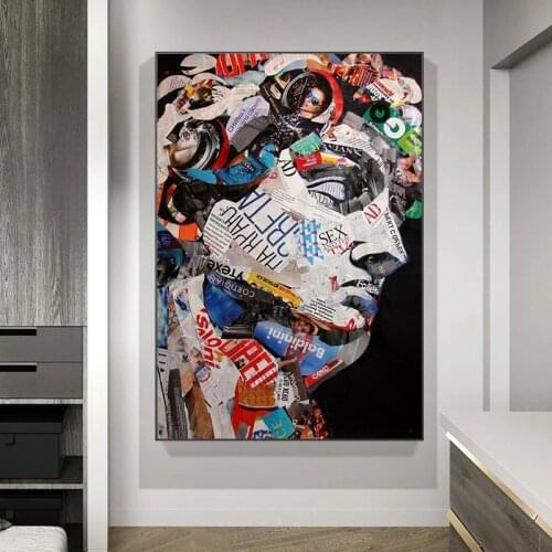 David Graffiti Art Paintings on The Wall Art Posters and Prints Collage Art of David Sculpture Colorful Pictures Home Decoration