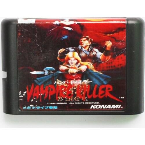 Vampire Killer Game Cartridge Newest 16 bit Game Card For Sega Mega Drive / Genesis System