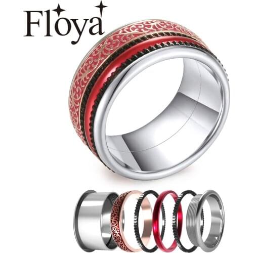 Cremo Turning Rings For women Vampire Band Halloween Rotatable Interchangeable Ring Femme Bijoux Making Supplies Craft Jewelry