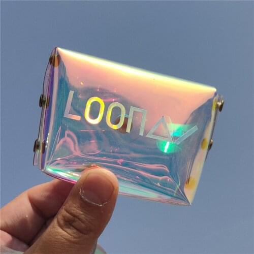 KPOP LOONA Hee Jin Hyun Jin Ha Seul Yeo Jin ViVi Colorful Coin Purse Student Pencil Case Small Wallet Butterfly So What New