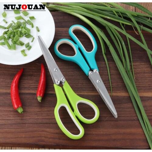 Multifunctional Muti Layers Stainless Steel Knives Multi-Layers KItchen Scissors Scallion Cutter Herb Laver Spices Cook Tool Cut