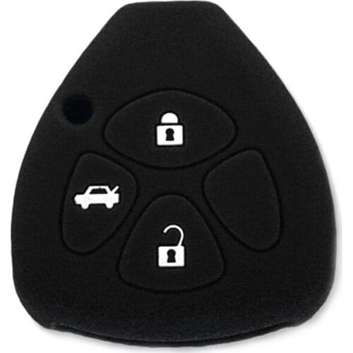 Muchkey Silicone Key Remote Key Cover For 4 Button Fits For Toyota Camry Corolla