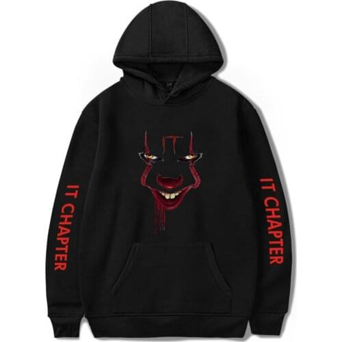 Horror joker 2019 mens fashion hooded clothes trend Horror joker mens new print casual hooded clothes