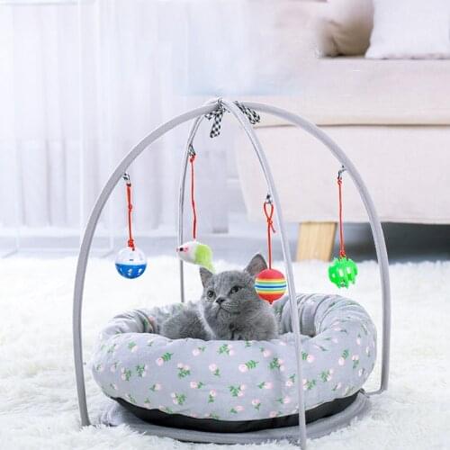 New Pet Accessories for Sleeping Comfortable Cute Cat Bed Play Basket Keep Warm Mat Tray Goods Home Coziness Cat House Mascotas