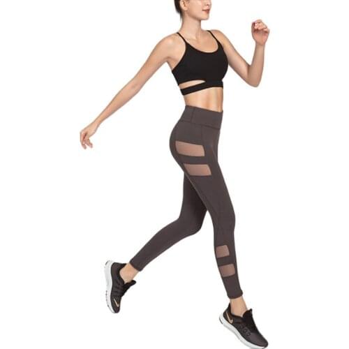 INS new yoga pants for women with mesh stitching for slimming buttock-lifting sports pants with breathable quick-drying feet