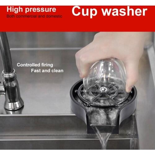 Faucet Glass Rinser For Kitchen Sinks Automatic Cup Washer Glass Cleaning Rinser Coffee Pitcher Wash Cup Sink Accessories 2021