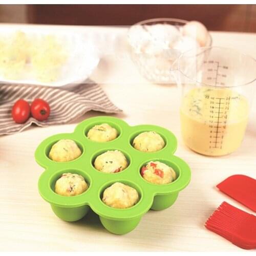 7 Holes Silicone Cupcake Cake Muffin Cookies Chocolate Pudding Baking Tray Pan Mould DIY Egg Mold Toast Bread Pans Reposteria