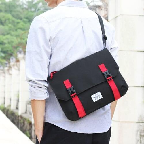 Famous Brand Casual Business Black and Red Men Waterproof Messenger Bag Crossboody Bag Shoulder Bags For Man Students Bags