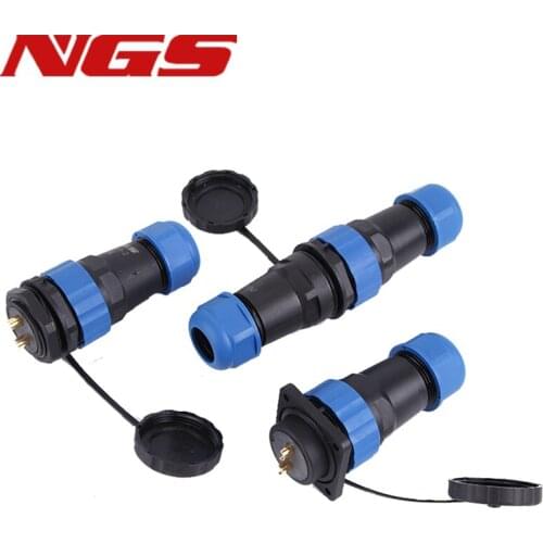 Waterproof Connector Straight SP28 IP68 3/5/6/7/9/10/12/14/16/19/22/24/26 Pin Docking Flange Back Nut Square Aviation Plug