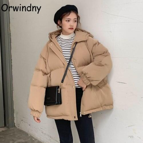 Orwindny Winter Womens Jacket Thick Warm Parkas Bat Sleeveless Loose Winter Coat Women Oversize Female Jackets Hooded