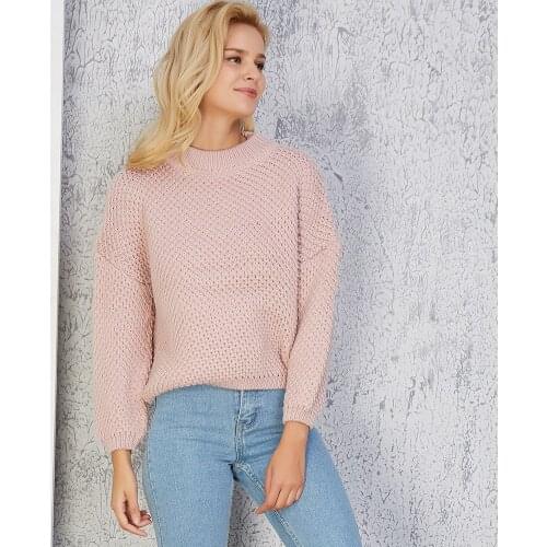 Jumper Sale Poncho Sweater Women 2019 New Pattern Pullover Knitting Unlined Upper Garment Round Neck Sweater Woman Solid Color