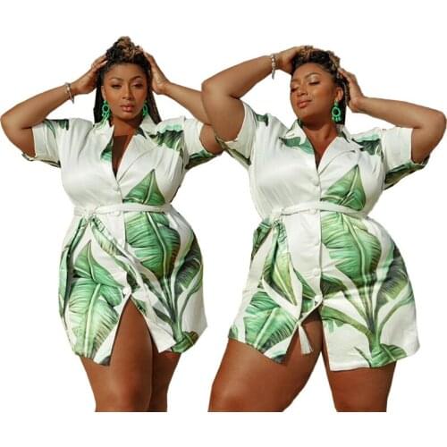 Summer Big Plus Size Beach Holiday Dress for Women Short Sleeve V-neck Mini Elegant Vintage Sexy Party Dresses Casual Outfits