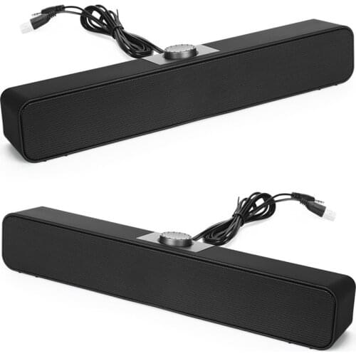 Wired/Bluetooth-compatible5.0 Connection Speakers USB Power Supply U Card Antimagnetic Smart Noise Cancelling LED Knob