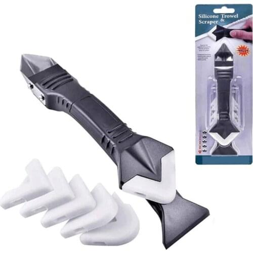 3 in 1 Silicone Remover Caulk Finisher Sealant Smooth Scraper Grout Kit Tools with Seam Tape Plastic Hand Tools Set Accessories