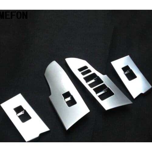 For Toyota Corolla 2014 2015 2016 2017 ABS Chrome Matte Door Window Lift Regulator Cover Trim 4pcs LHD