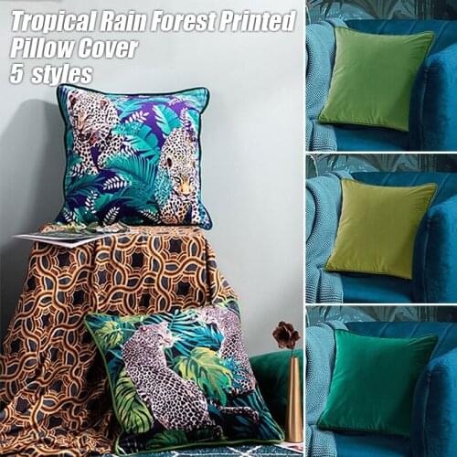50x50cm/45x45cm Modern Simple Dutch Velvet Leopard Print Pillowcase Sofa Bedside Ofa Car Chair Home Decor Cushion Cover