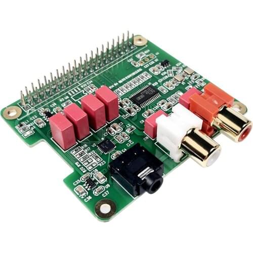 Rpi HiFi DAC Hat for Raspberry Pi compatible with Raspberry Pi Zero, Zero W, 3B, 3B+, Pi 4 with the 40-pin connector