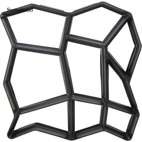 Black Plastic Making DIY Paving Mould Home Garden Floor Road Concrete Stepping Driveway Stone Path Mold Patio Maker