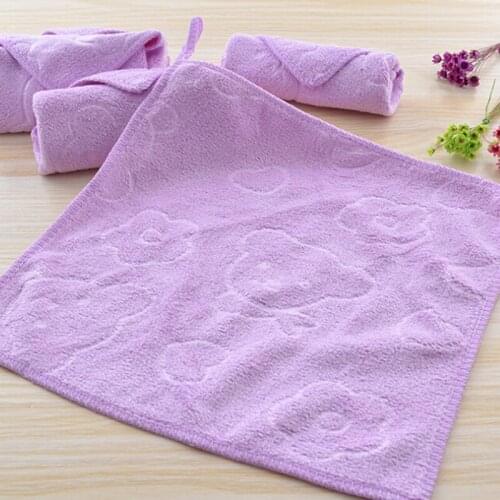 Baby Towel Fashion Superfine Fiber Kid Bath Towels Washcloth Square Towel Children Kitchen Bathroom Wipe Wash Cloth Gift Towel