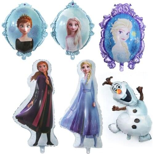 Disney movie animation ambitus reversible frozen Princess aluminum balloon decoration birthday party background decoration