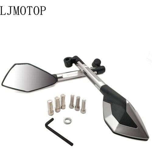 For Honda Grom Cb190r Cbr250r Yamaha Fz1 Fz6 Ybr 125 Bmw F800r buell CNC Motorcycle Mirror Moto Rearview Side Mirror accessories