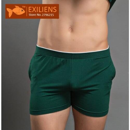 [EXILIENS] 2017 Hot Sale Underwear Mens Shorts Boxers Sexy Cotton Arrow pants Panties Male Brand Man Underpants Solid Size M-XL