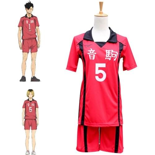 Haikyuu Cosplay Costume Nekoma High School No.5 Kozume Kenma Volleyball Team Jersey No.1 Kuroo Tetsurou Sportswear Uniform